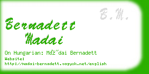 bernadett madai business card